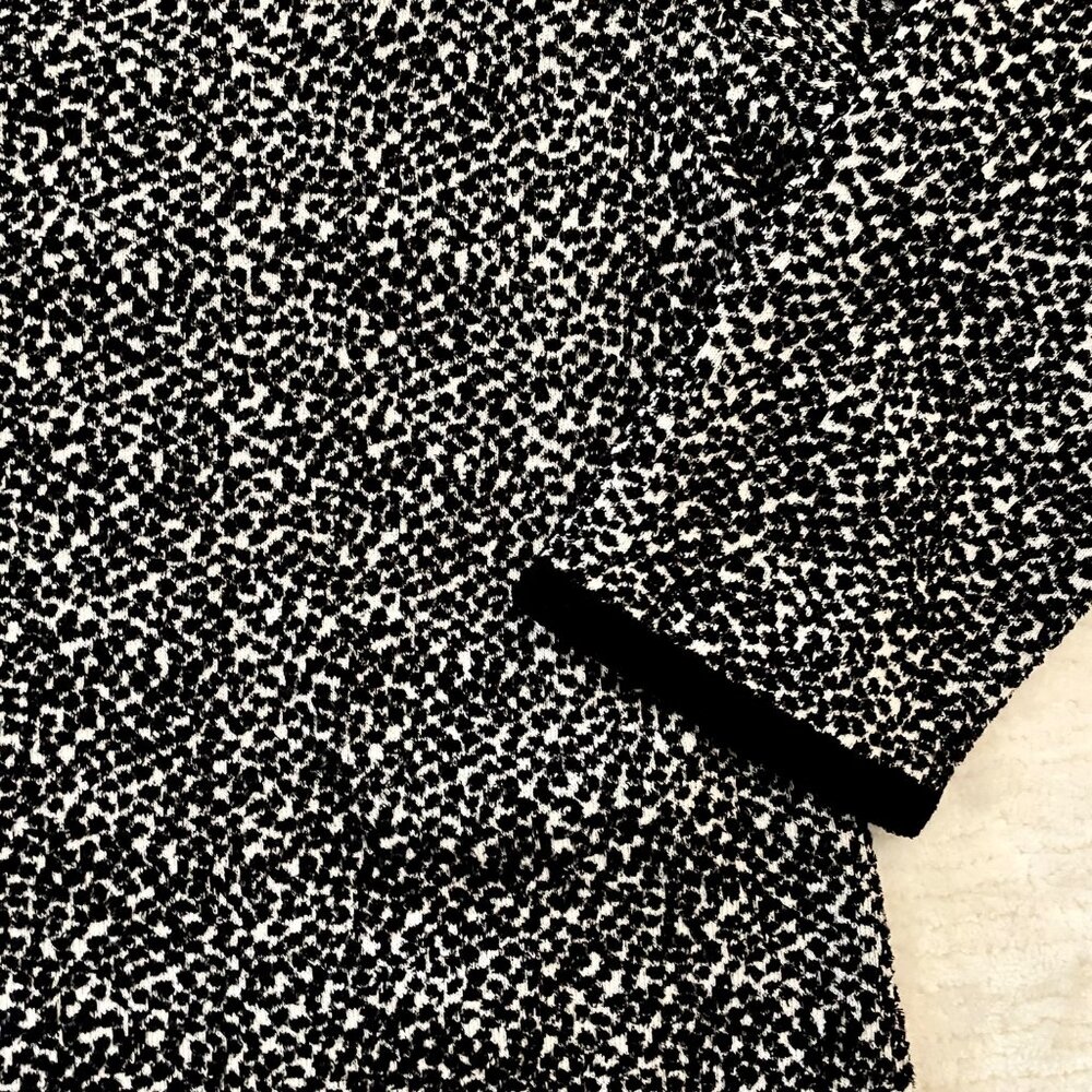 Moth Anthropologie Sweater Size XL Black White Textured Knit Scoop Neck - Picture 7 of 12